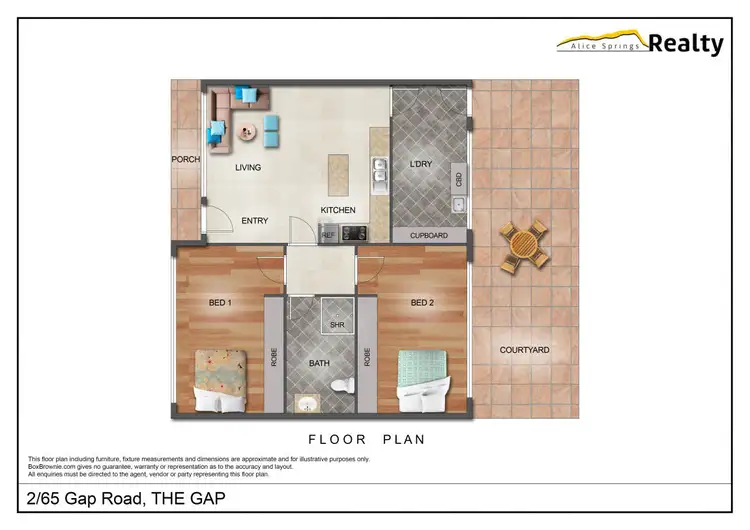 Floorplan of Homely unit listing, 2/65 Gap Road, The Gap NT 870