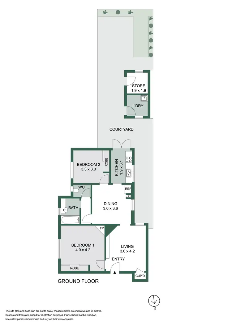 Floorplan of Homely apartment listing, 2/34 Cowper Street, Randwick NSW 2031
