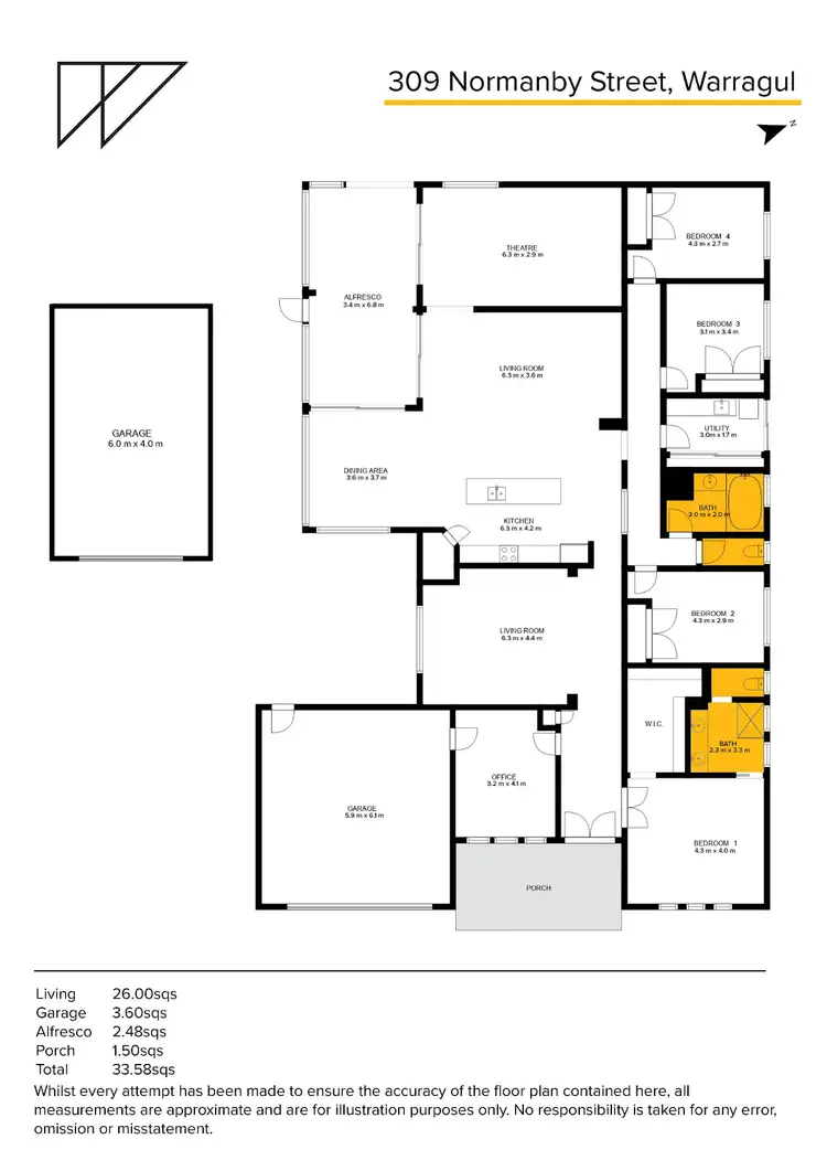 Floorplan of Homely house listing, 309 Normanby Street, Warragul VIC 3820