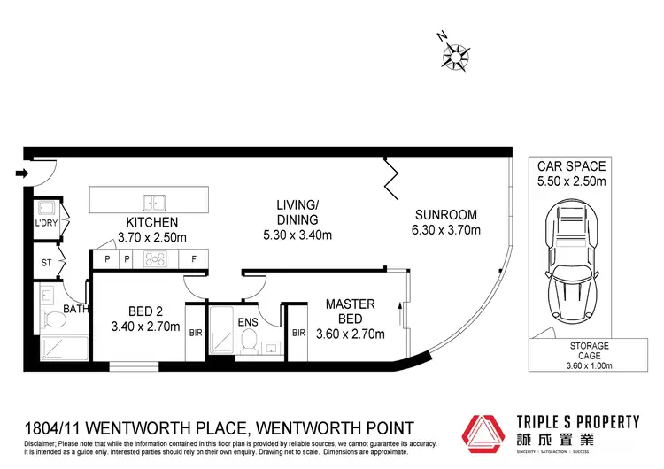 Floorplan of Homely apartment listing, 1804/11 Wentworth Place, Wentworth Point NSW 2127