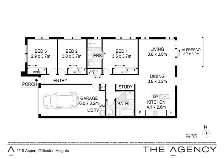 Floorplan of Homely semi-detached listing, 1/19 Aspen Drive, Gillieston Heights NSW 2321