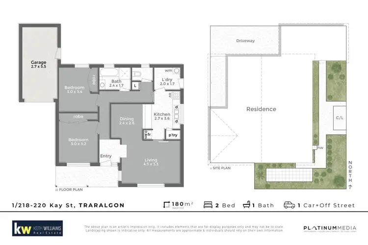 Floorplan of Homely unit listing, 1/218-220 Kay Street, Traralgon VIC 3844