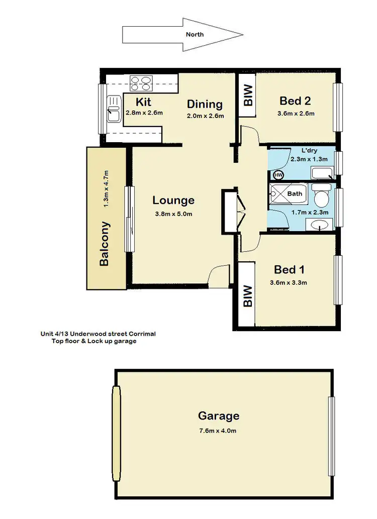 Floorplan of Homely apartment listing, 4/13 Underwood Street, Corrimal NSW 2518