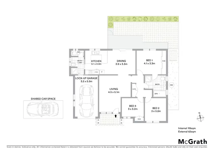 Floorplan of Homely villa listing, 1/22 Pacific Street, Long Jetty NSW 2261