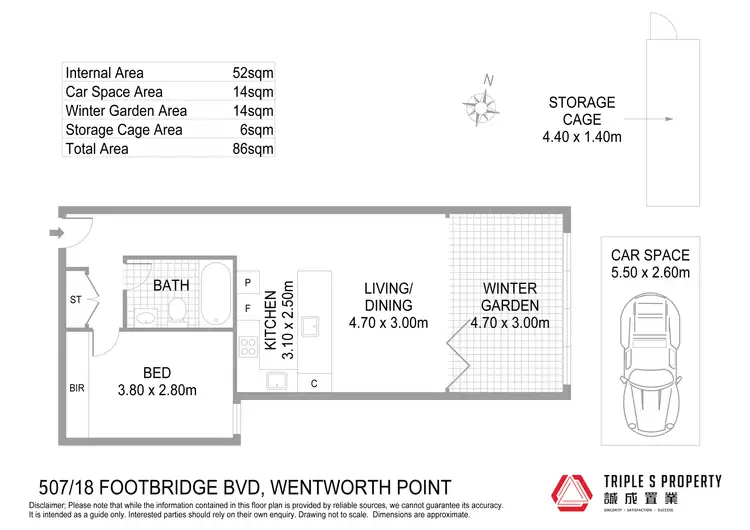 Floorplan of Homely apartment listing, 2003/18 Footbridge Boulevard, Wentworth Point NSW 2127