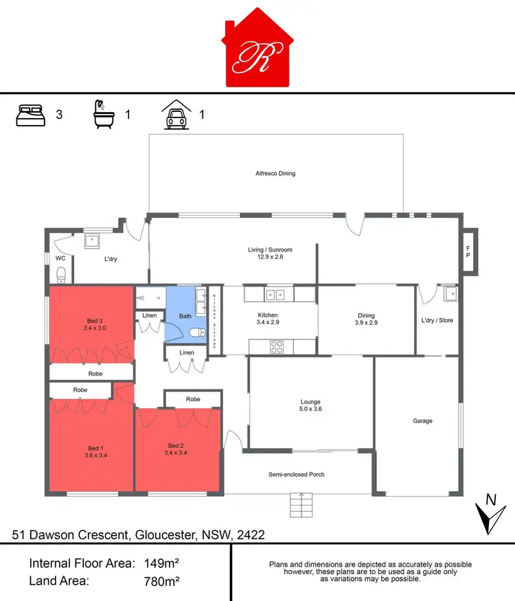 Floorplan of Homely house listing, 51 Dawson Crescent, Gloucester NSW 2422