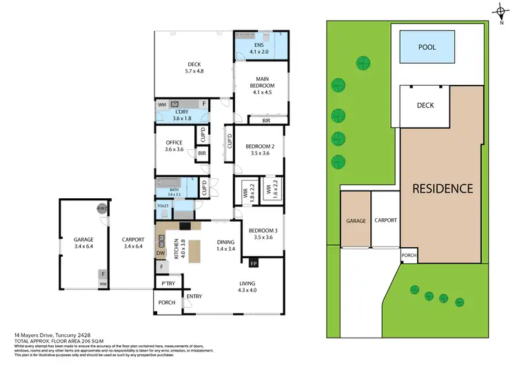 Floorplan of Homely house listing, 14 Mayers Drive, Tuncurry NSW 2428