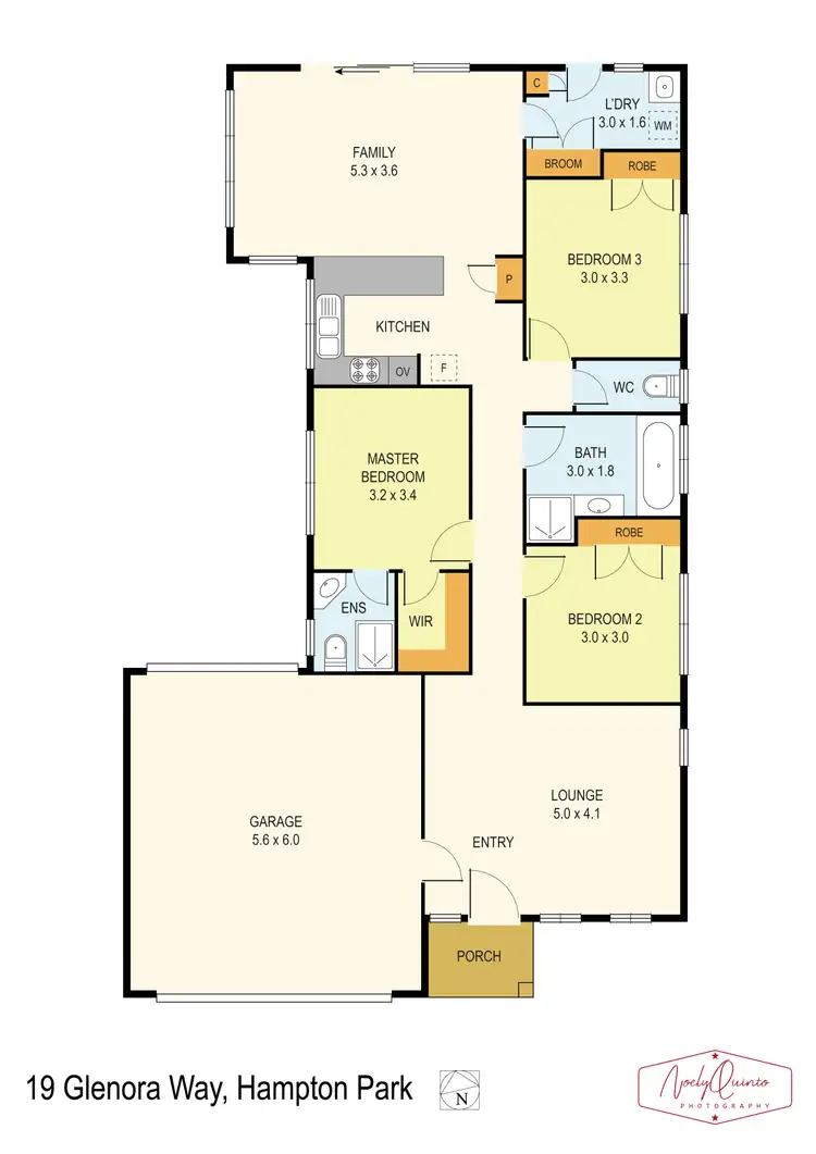 Floorplan of Homely house listing, 19 Glenora Way, Hampton Park VIC 3976