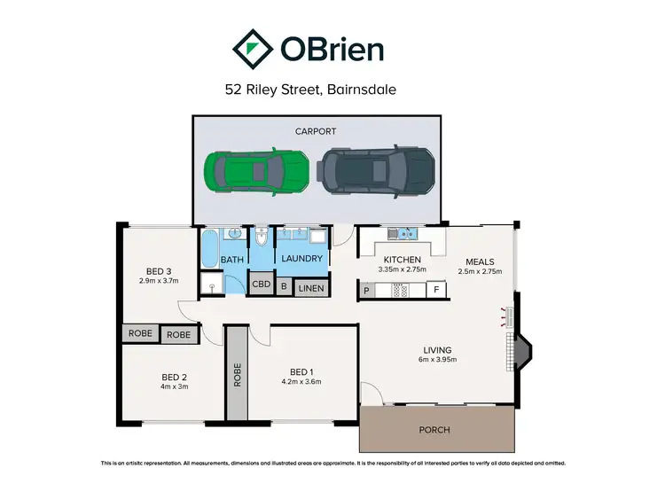 Floorplan of Homely house listing, 52 Riley Street, Bairnsdale VIC 3875