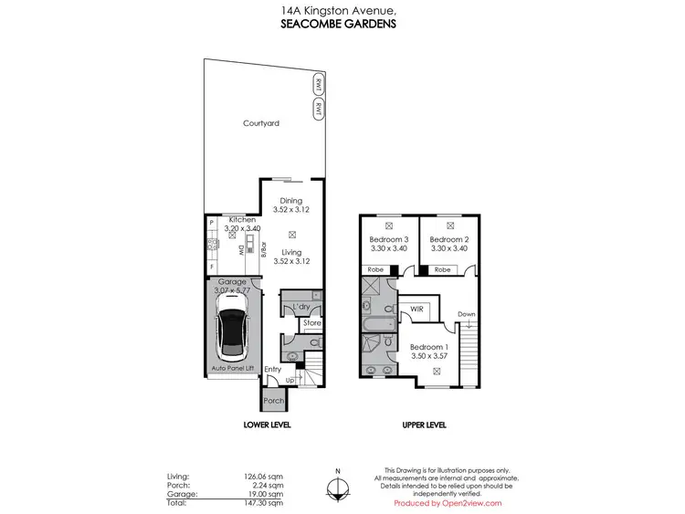 Floorplan of Homely townhouse listing, 14A Kingston Avenue, Seacombe Gardens SA 5047