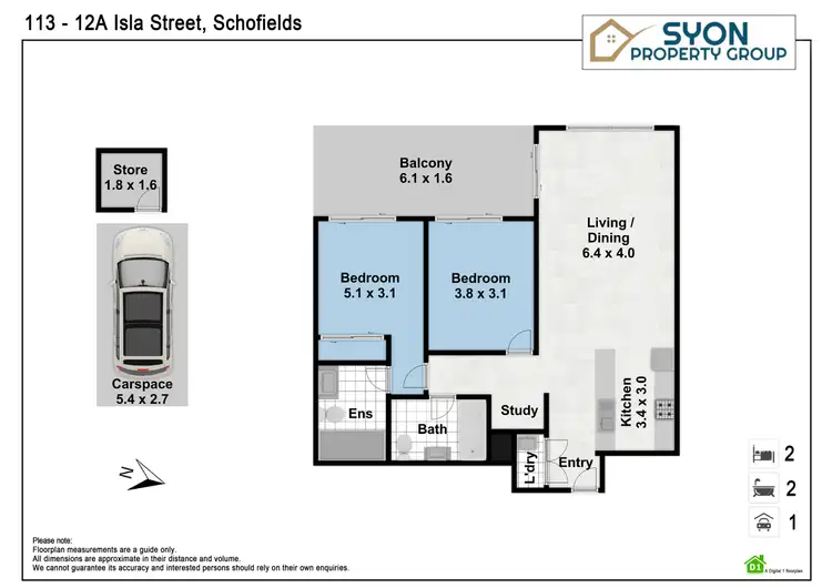 Floorplan of Homely apartment listing, 113/12A Isla Street, Schofields NSW 2762