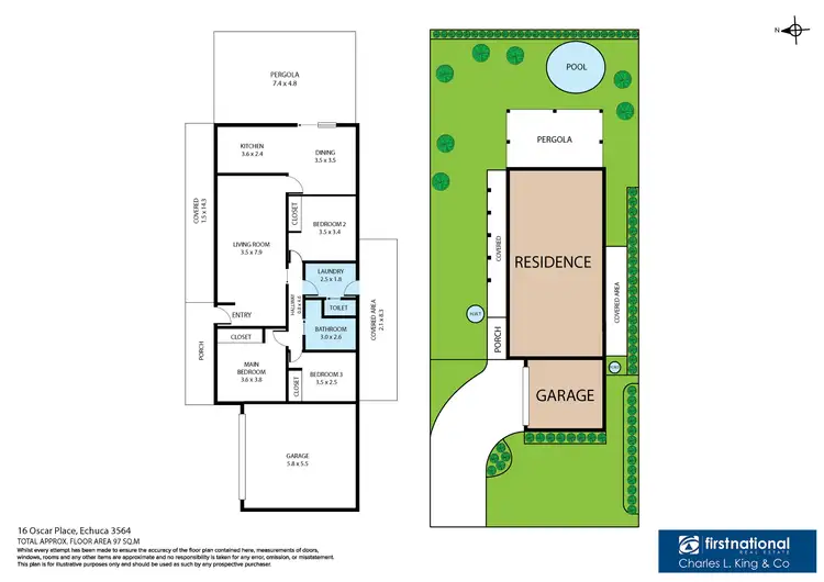 Floorplan of Homely house listing, 16 Oscar Place, Echuca VIC 3564