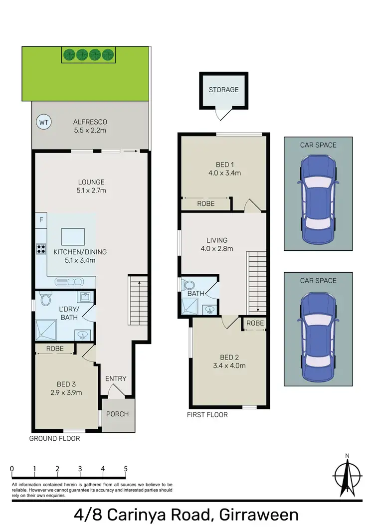Floorplan of Homely townhouse listing, 4/8 Carinya Road, Girraween NSW 2145