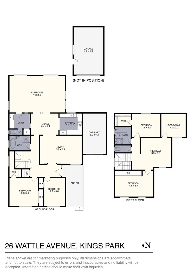Floorplan of Homely house listing, 26 Wattle Avenue, Kings Park VIC 3021