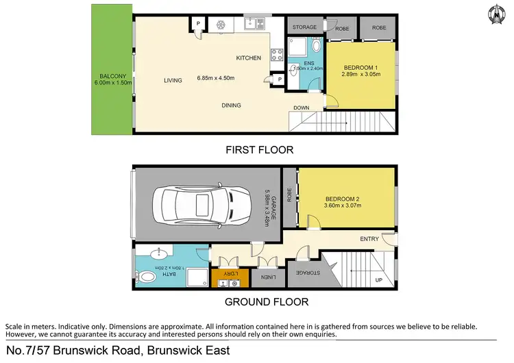 Floorplan of Homely townhouse listing, 7/57 Brunswick Road, Brunswick East VIC 3057