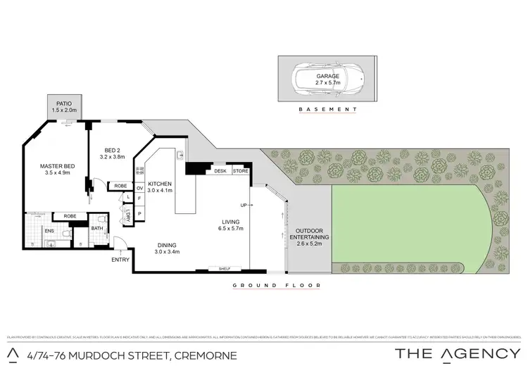 Floorplan of Homely apartment listing, 4/74 Murdoch Street, Cremorne NSW 2090