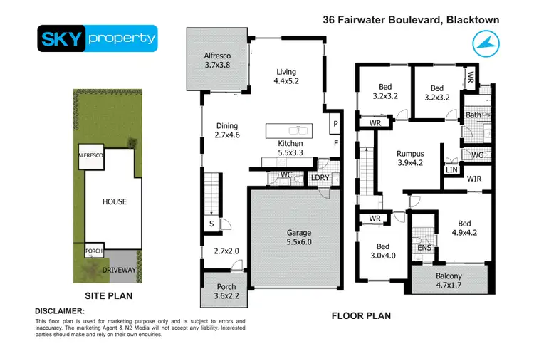 Floorplan of Homely house listing, 36 Fairwater Boulevard, Blacktown NSW 2148