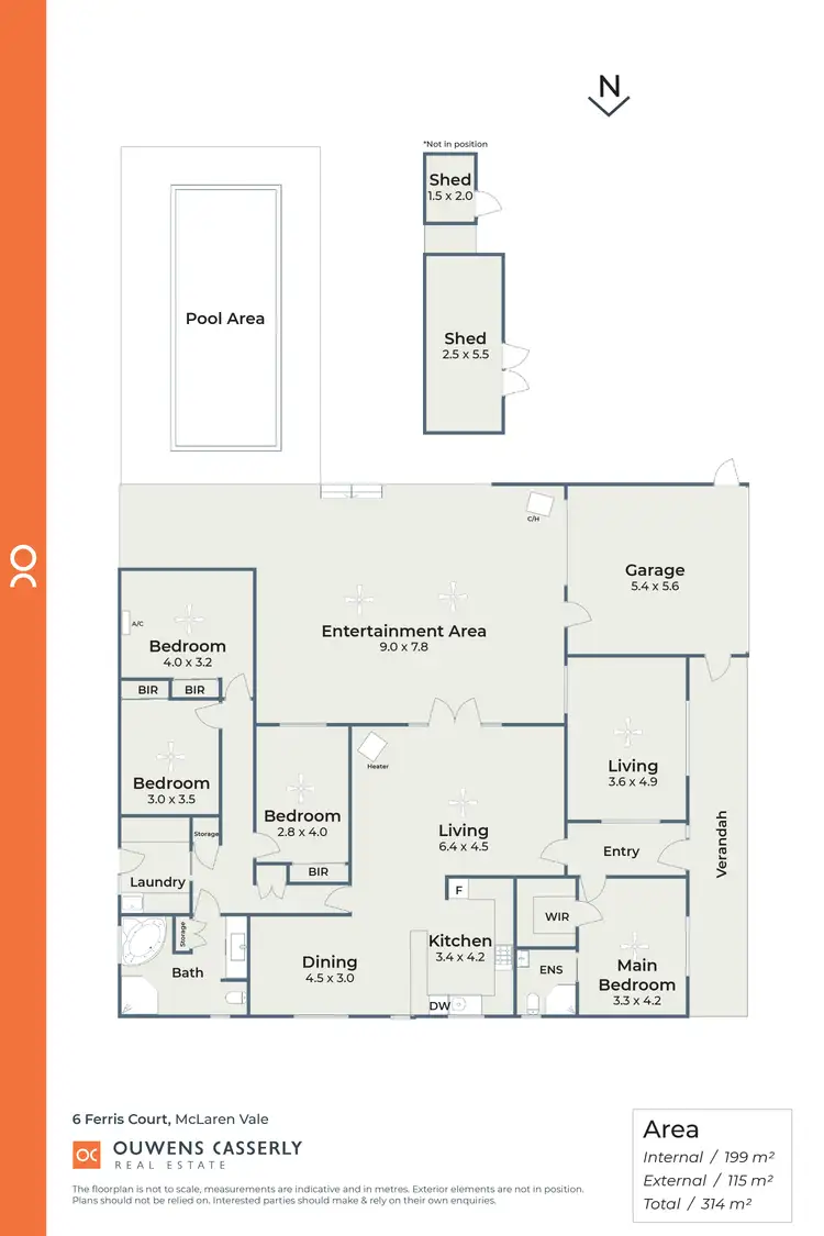 Floorplan of Homely house listing, 6 Ferris Court, Mclaren Vale SA 5171