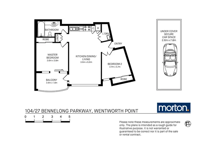 Floorplan of Homely apartment listing, 104/27 Bennelong Parkway, Wentworth Point NSW 2127