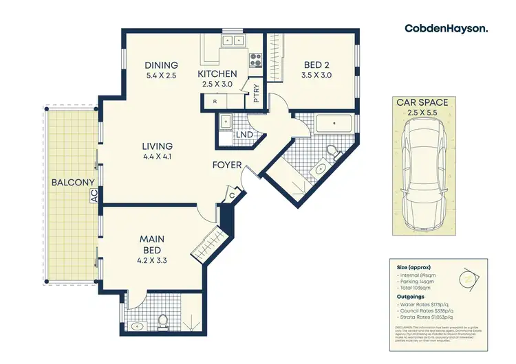 Floorplan of Homely apartment listing, 58/1 Hyam Street, Balmain NSW 2041