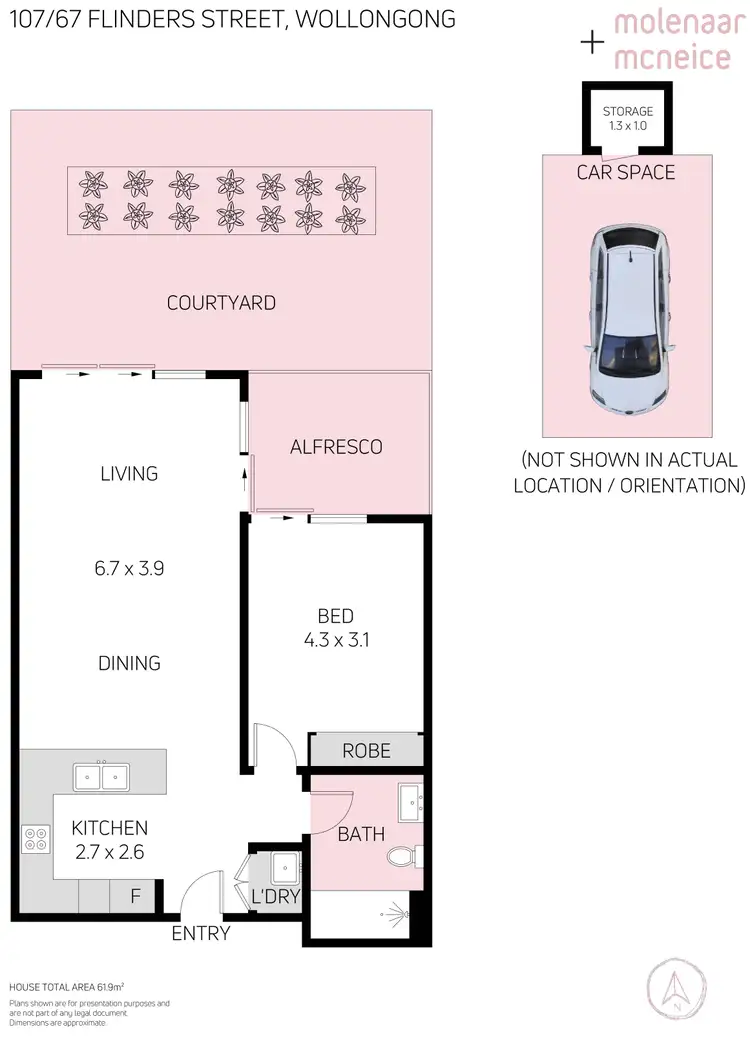 Floorplan of Homely apartment listing, 107/67 Flinders Street, Wollongong NSW 2500