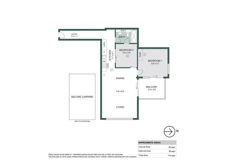 Floorplan of Homely apartment listing, 525/16 Holdfast Promenade, Glenelg SA 5045