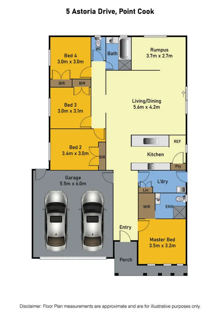 Floorplan of Homely house listing, 5 Astoria Drive, Point Cook VIC 3030