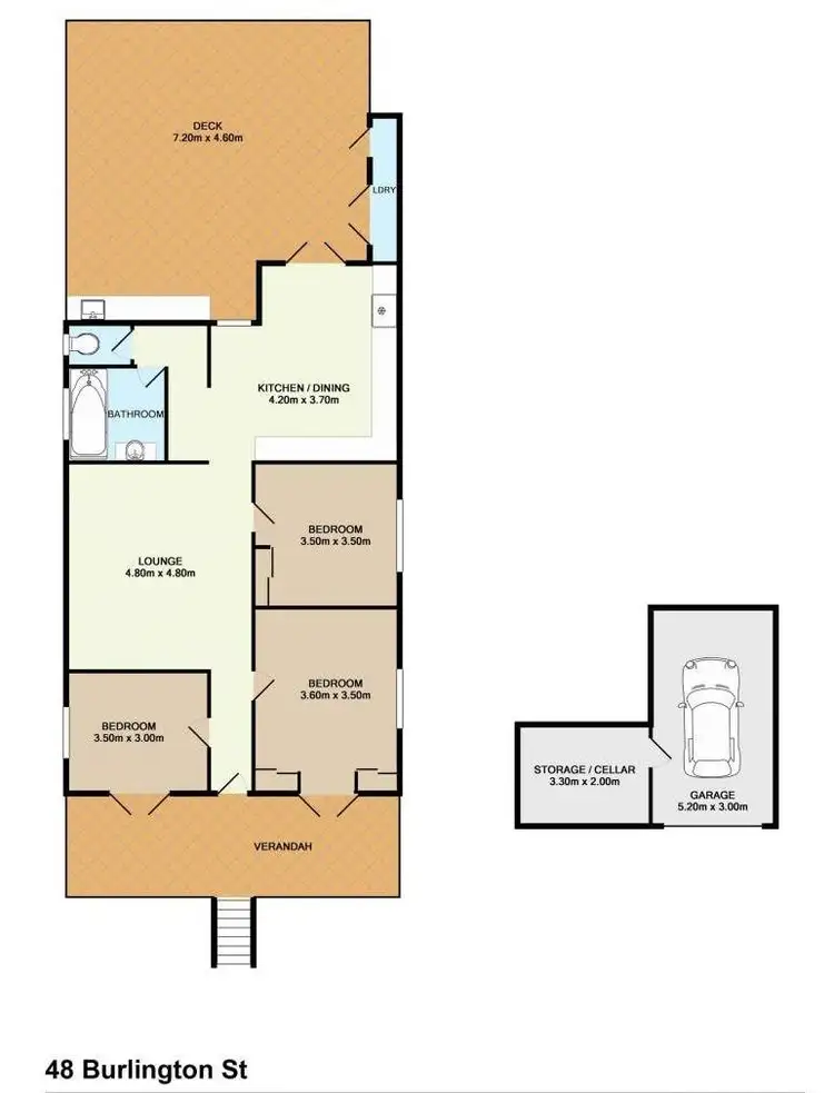 Floorplan of Homely house listing, 48 Burlington Street, East Brisbane QLD 4169