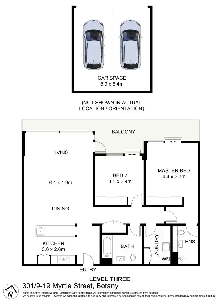 Floorplan of Homely apartment listing, 301/9-19 Myrtle Street, Botany NSW 2019
