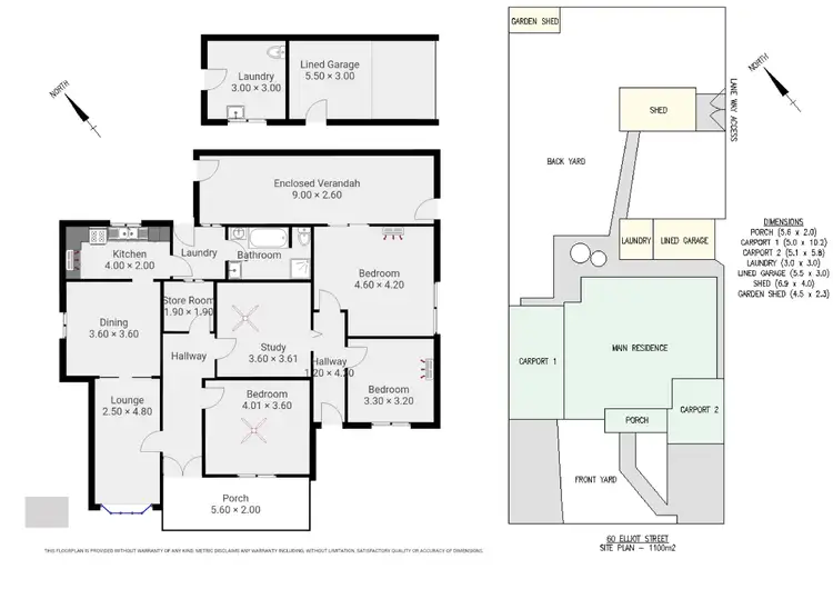 Floorplan of Homely house listing, 60 Elliott Street, Whyalla SA 5600