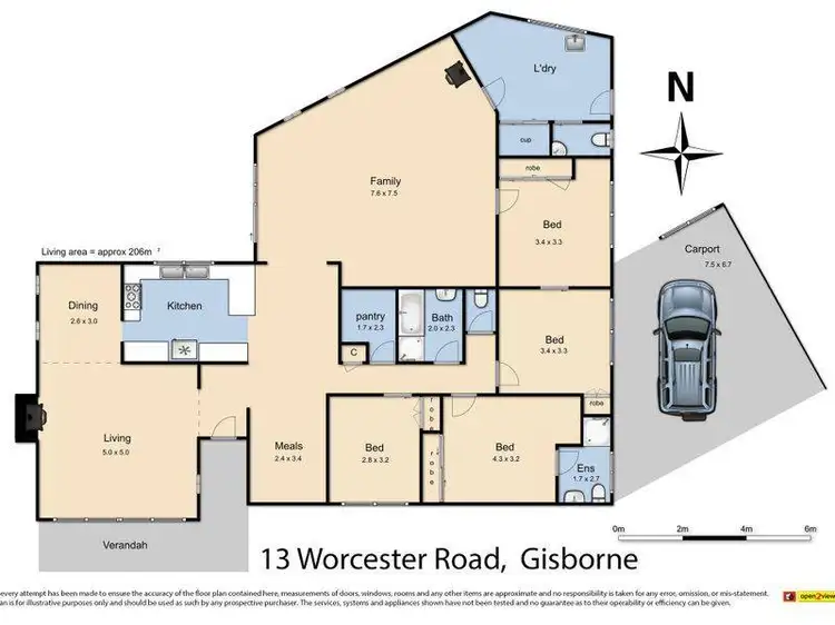Floorplan of Homely house listing, 13 Worcester Road, Gisborne VIC 3437