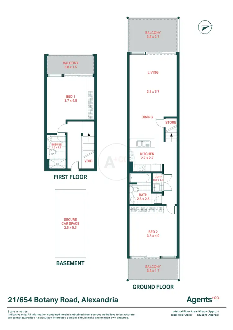 Floorplan of Homely apartment listing, 21/654 Botany Road, Alexandria NSW 2015