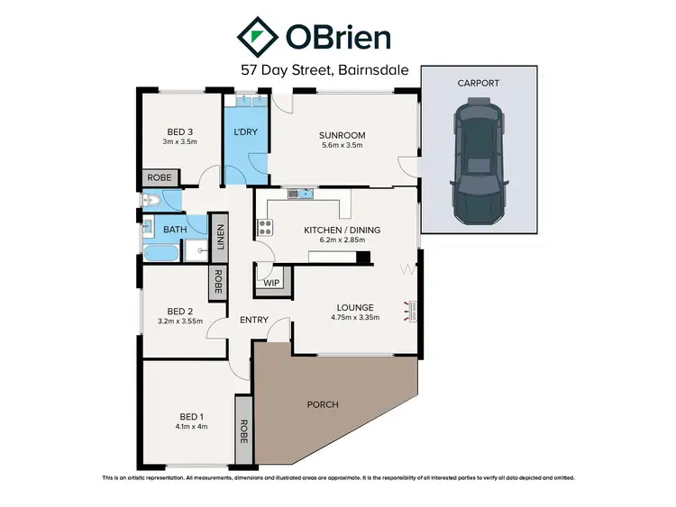 Floorplan of Homely house listing, 57 Day Street, Bairnsdale VIC 3875