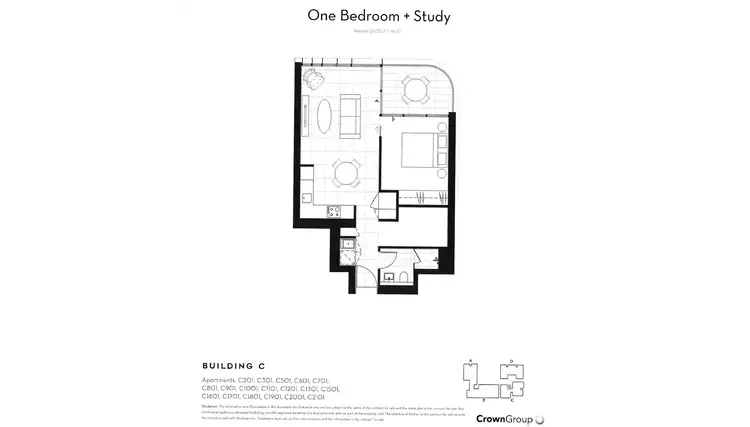 Floorplan of Homely apartment listing, C1501/21 Dunkerley Place, Waterloo NSW 2017