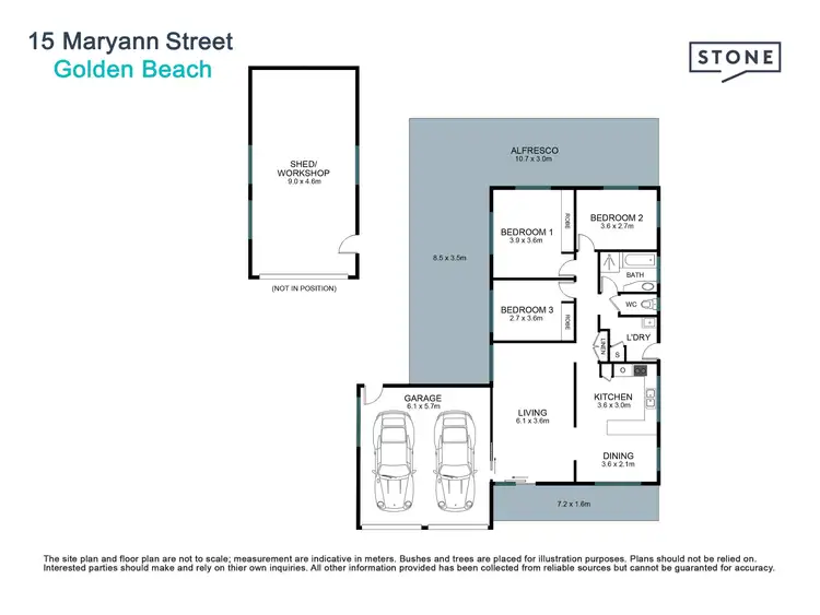 Floorplan of Homely house listing, 15 Maryann Street, Golden Beach QLD 4551