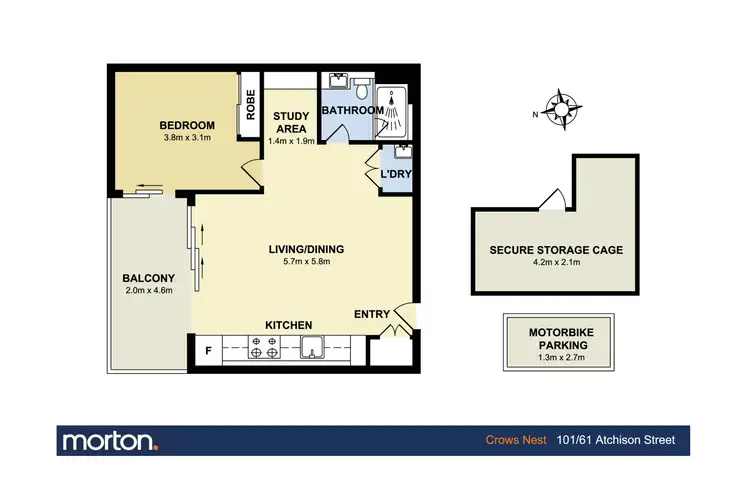 Floorplan of Homely apartment listing, 101/61 Atchison Street, Crows Nest NSW 2065