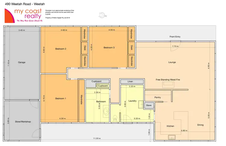 Floorplan of Homely house listing, 490 Weetah Road, Weetah TAS 7304
