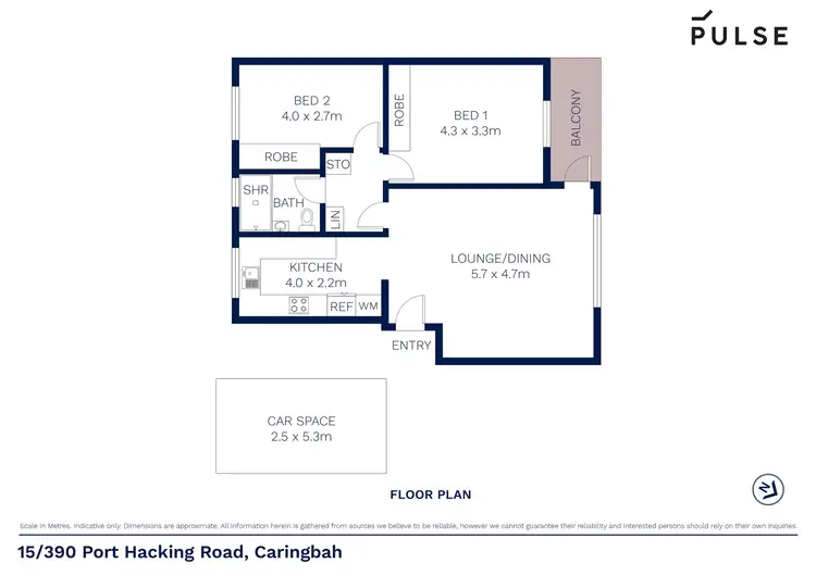 Floorplan of Homely apartment listing, 15/390 Port Hacking Road, Caringbah NSW 2229