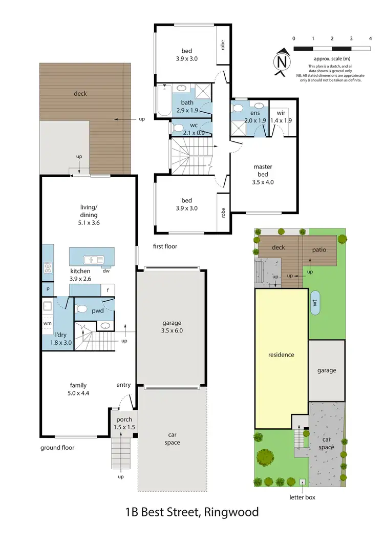 Floorplan of Homely townhouse listing, 1B Best Street, Ringwood VIC 3134