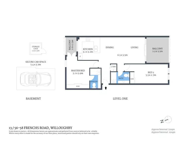 Floorplan of Homely apartment listing, 13/56-58 Frenchs Road, Willoughby NSW 2068