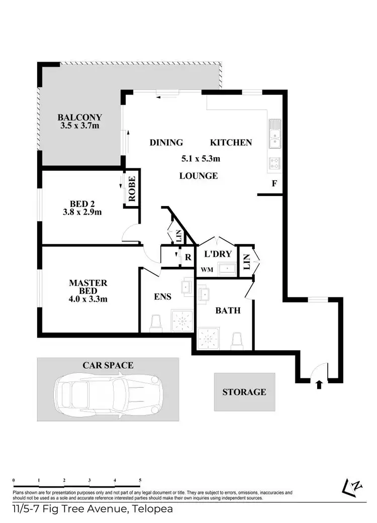 Floorplan of Homely apartment listing, Level 1/11/5 Fig Tree Avenue, Telopea NSW 2117