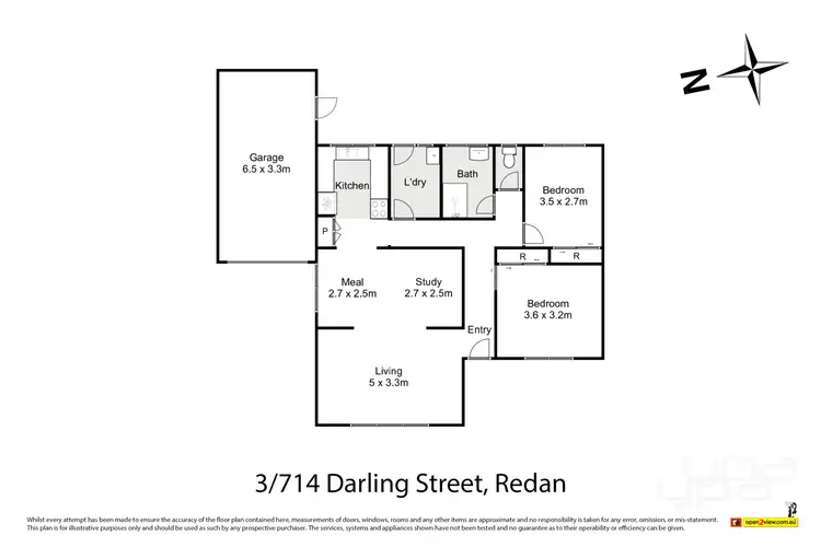Floorplan of Homely unit listing, 3/714 Darling Street, Redan VIC 3350