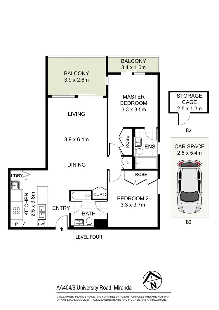 Floorplan of Homely apartment listing, AA404/6 University Road, Miranda NSW 2228