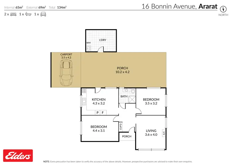 Floorplan of Homely house listing, 16 Bonnin Avenue, Ararat VIC 3377