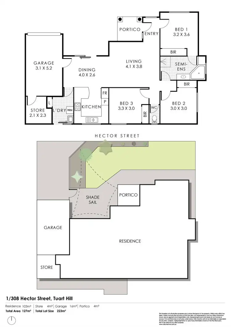 Floorplan of Homely villa listing, 308A Hector Street, Tuart Hill WA 6060