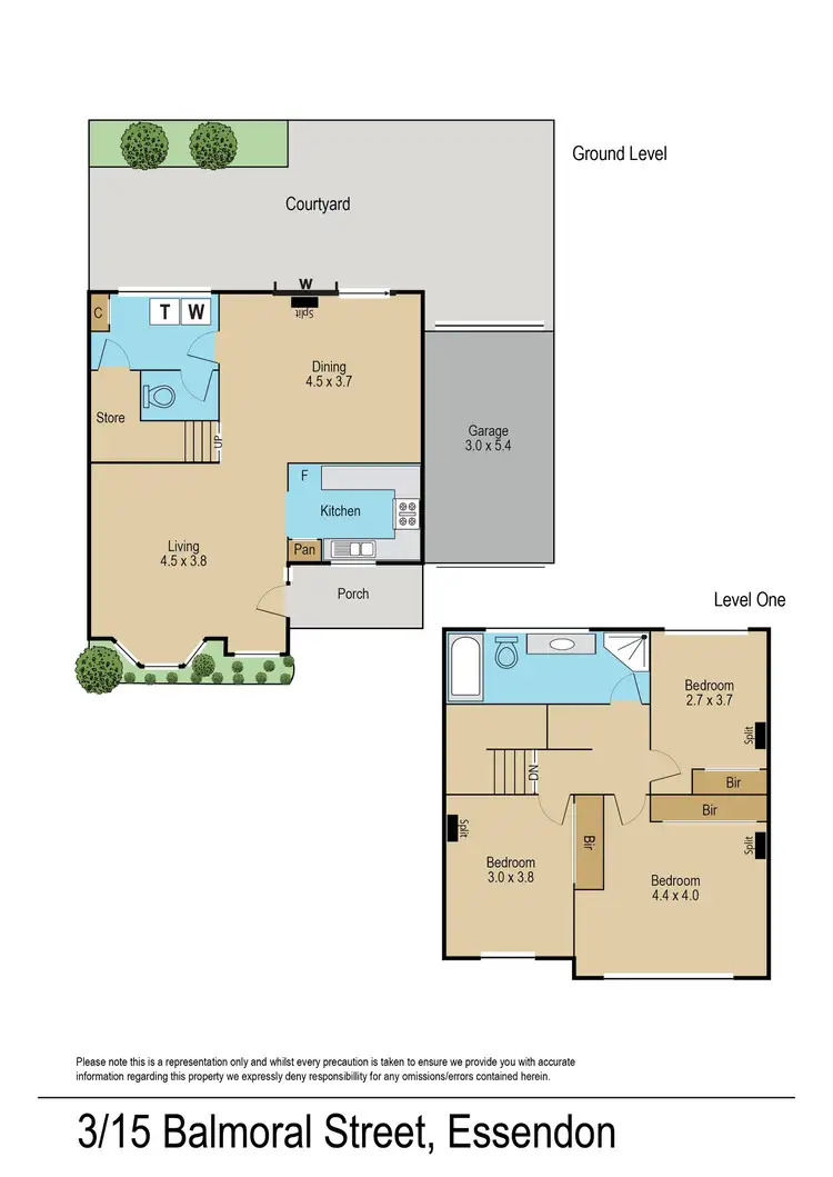 Floorplan of Homely townhouse listing, 3/15 Balmoral Street, Essendon VIC 3040