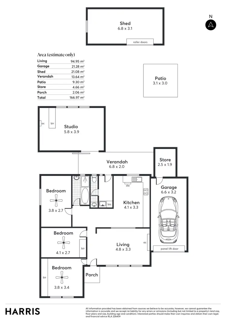 Floorplan of Homely house listing, 8 Swinburne Avenue, Plympton Park SA 5038
