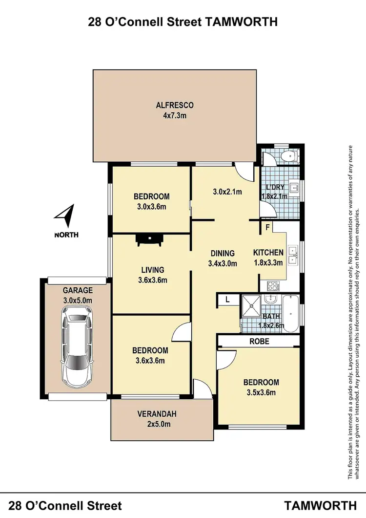 Floorplan of Homely house listing, 28 O'Connell Street, Tamworth NSW 2340