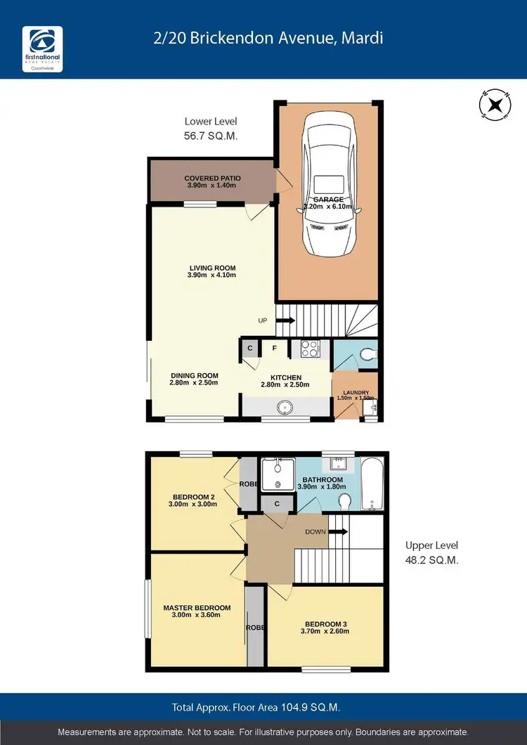Floorplan of Homely semi-detached listing, 2/20 Brickendon Avenue, Mardi NSW 2259