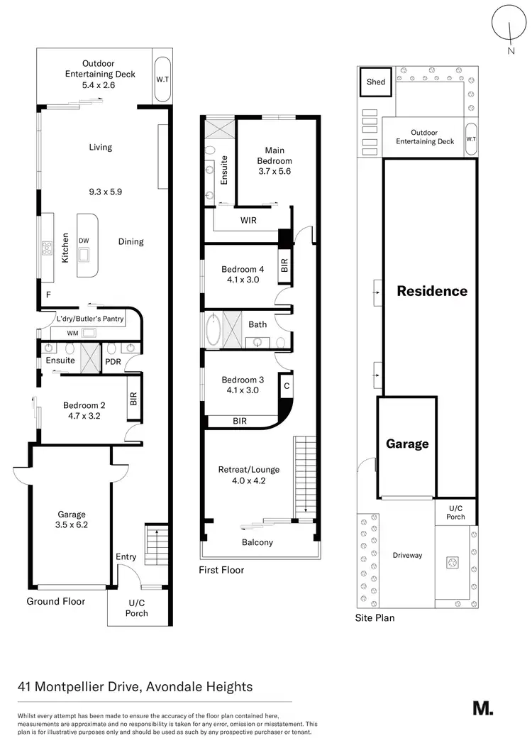 Floorplan of Homely house listing, 41 Montpellier Drive, Avondale Heights VIC 3034
